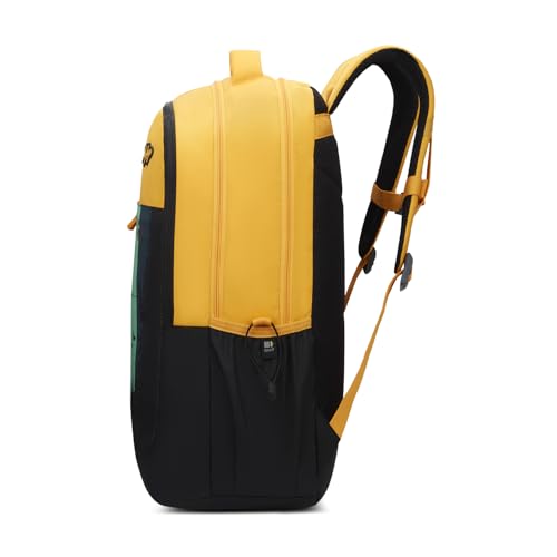 Skybags Klan 37L Adventure Yellow Casual Backpack for Boys & Girls with 3 Compartments & Adjustable Shoulder Strap | Quick Access Front Pocket | Pencil Pouch | Perfect for School & Travel - Unisex