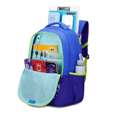 Skybags Klan 37L Astronaut Blue Casual Backpack for Boys & Girls with 3 Compartments & Adjustable Shoulder Strap | Quick Access Front Pocket | Pencil Pouch | Perfect for School & Travel - Unisex