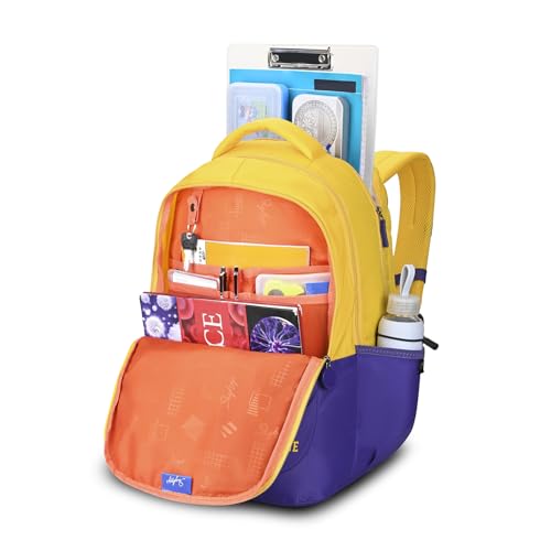 Skybags Klan Plus 37L Champs Blue Casual Backpack for Boys & Girls with 3 Compartments & Adjustable Shoulder Strap | Quick Access Front Pocket | Pencil Pouch | Perfect for School & Travel - Unisex