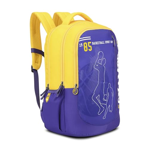 Skybags Klan Plus 37L Champs Blue Casual Backpack for Boys & Girls with 3 Compartments & Adjustable Shoulder Strap | Quick Access Front Pocket | Pencil Pouch | Perfect for School & Travel - Unisex