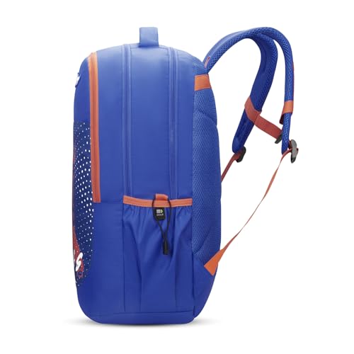 Skybags Klan Plus 37L Cricket Blue Casual Backpack for Boys & Girls with 3 Compartments & Adjustable Shoulder Strap | Quick Access Front Pocket | Pencil Pouch | Perfect for School & Travel - Unisex
