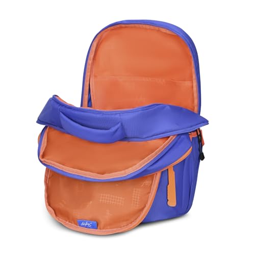 Skybags Klan Plus 37L Cricket Blue Casual Backpack for Boys & Girls with 3 Compartments & Adjustable Shoulder Strap | Quick Access Front Pocket | Pencil Pouch | Perfect for School & Travel - Unisex