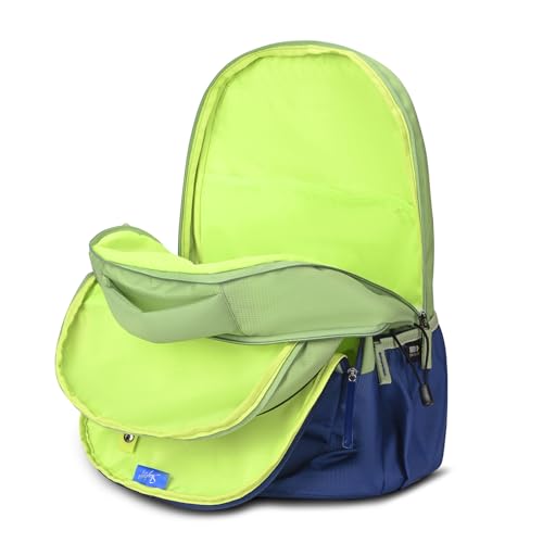 Skybags Klan Plus 37L Caligraphy Green Casual Backpack for Boys & Girls with 3 Compartments & Adjustable Shoulder Strap | Quick Access Front Pocket | Pencil Pouch | Perfect for School & Travel- Unisex