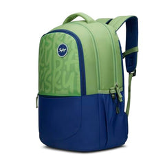 Skybags Klan Plus 37L Caligraphy Green Casual Backpack for Boys & Girls with 3 Compartments & Adjustable Shoulder Strap | Quick Access Front Pocket | Pencil Pouch | Perfect for School & Travel- Unisex