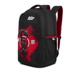 Skybags Kenshi 34L Dragon Warrior Black Casual Backpack for Boys & Girls with 3 Compartments & Adjustable Shoulder Strap | Quick Access Front Pocket | Rain Cover | Perfect for School & Travel - Unisex