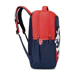 Skybags Kenshi 34L Great Wave Red & Navy Casual Backpack for Boys & Girls with 3 Compartment & Adjustable Shoulder Strap | Quick Access Front Pocket | Rain Cover | Perfect for School & Travel - Unisex