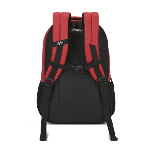 Skybags Manga 27L Anime Red Casual Backpack for Boys & Girls with 3 Compartments & Adjustable Shoulder Strap | Quick Access Front Pocket | Air-Mesh Back Panel | Perfect for School & Travel - Unisex