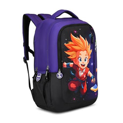 Skybags Manga 27L Anime Purple Casual Backpack for Boys & Girls with 3 Compartments & Adjustable Shoulder Strap | Quick Access Front Pocket | Air-Mesh Back Panel | Perfect for School & Travel - Unisex