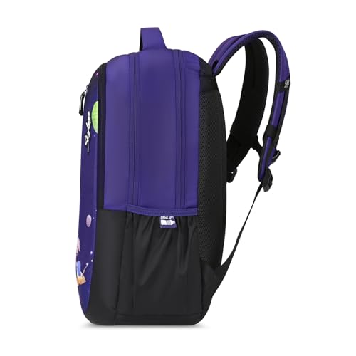 Skybags Manga 27L Anime Purple Casual Backpack for Boys & Girls with 3 Compartments & Adjustable Shoulder Strap | Quick Access Front Pocket | Air-Mesh Back Panel | Perfect for School & Travel - Unisex