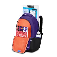 Skybags Manga 27L Anime Purple Casual Backpack for Boys & Girls with 3 Compartments & Adjustable Shoulder Strap | Quick Access Front Pocket | Air-Mesh Back Panel | Perfect for School & Travel - Unisex