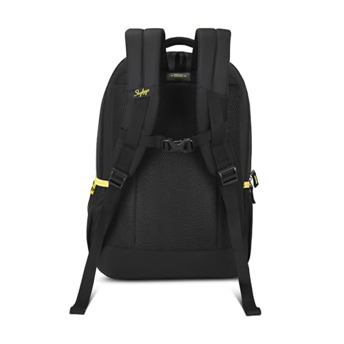 Skybags Manga 27L Anime Black Casual Backpack for Boys & Girls with 3 Compartments & Adjustable Shoulder Strap | Quick Access Front Pocket | Air-Mesh Back Panel | Perfect for School & Travel - Unisex
