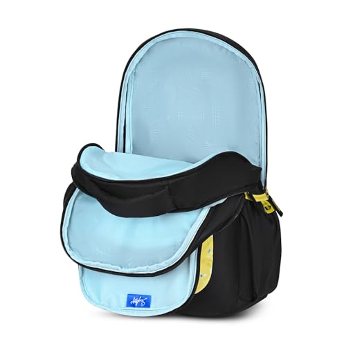 Skybags Manga 27L Anime Black Casual Backpack for Boys & Girls with 3 Compartments & Adjustable Shoulder Strap | Quick Access Front Pocket | Air-Mesh Back Panel | Perfect for School & Travel - Unisex