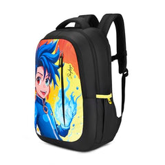 Skybags Manga 27L Anime Black Casual Backpack for Boys & Girls with 3 Compartments & Adjustable Shoulder Strap | Quick Access Front Pocket | Air-Mesh Back Panel | Perfect for School & Travel - Unisex