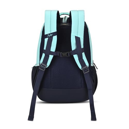 Skybags Manga 27L Anime Teal Casual Backpack for Boys & Girls with 3 Compartments & Adjustable Shoulder Strap | Quick Access Front Pocket | Air-Mesh Back Panel | Perfect for School & Travel - Unisex