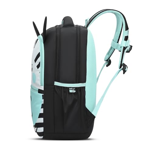 Skybags Buddy Plus 20L Zebra Black Casual Backpack for Boys & Girls with 3 Compartments & Adjustable Shoulder Strap | Quick Access Front Pocket | Air-Mesh Back Panel | Perfect for School & Travel