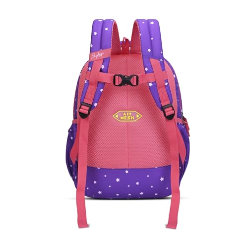 Skybags Buddy 17L Giraffe Green Casual Backpack for Boys & Girls with 3 Compartments & Adjustable Shoulder Strap | Air-Mesh Back Panel | Side Pockets | Perfect for School & Travel - Unisex