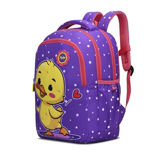 Skybags Buddy 17L Bird Blue Casual Backpack for Boys & Girls with 3 Compartments & Adjustable Shoulder Strap | Air-Mesh Back Panel | Side Pockets | Perfect for School & Travel - Unisex