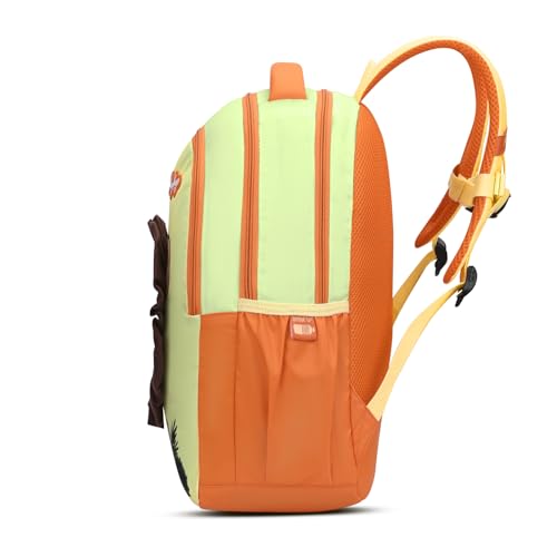 Skybags Buddy Prime 20L Lion Mane Yellow Casual Backpack for Boys & Girls with 3 Compartments & Adjustable Shoulder Strap | Side Pocket | Air-Mesh Back Panel | Perfect for School & Travel - Unisex