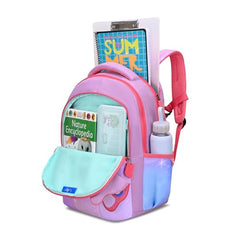 Skybags Buddy Prime 20L Butterfly Wings Pink Casual Backpack for Boys & Girls with 3 Compartments & Adjustable Shoulder Strap | Side Pocket | Air-Mesh Back Panel | Perfect for School & Travel - Unisex