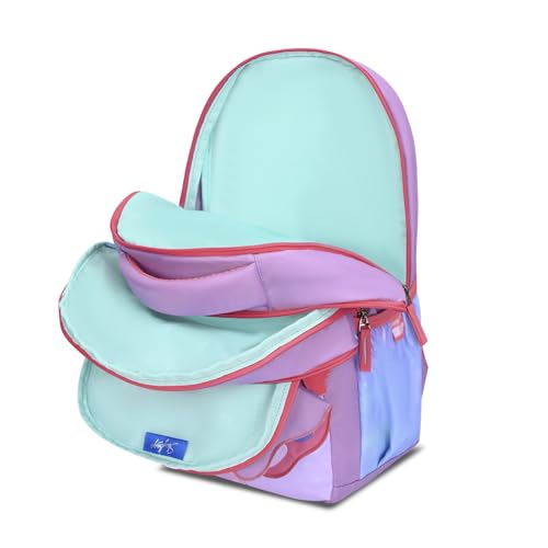 Skybags Buddy Prime 20L Butterfly Wings Pink Casual Backpack for Boys & Girls with 3 Compartments & Adjustable Shoulder Strap | Side Pocket | Air-Mesh Back Panel | Perfect for School & Travel - Unisex