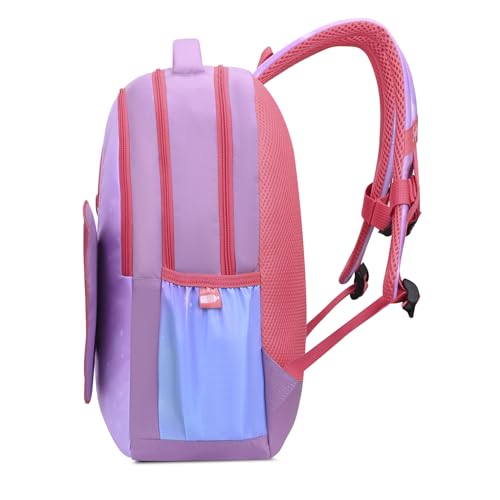Skybags Buddy Prime 20L Butterfly Wings Pink Casual Backpack for Boys & Girls with 3 Compartments & Adjustable Shoulder Strap | Side Pocket | Air-Mesh Back Panel | Perfect for School & Travel - Unisex