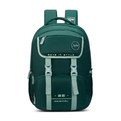 Skybags Sizzler Pro 39L Dark Green Casual Backpack for Boys & Girls with 3 Compartments & Adjustable Strap | Insulated Tiffin Pouch | Rain Cover | Aer-Zone Back Panel | Perfect for School & Travel