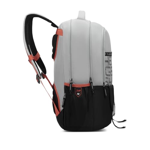 Skybags Aero Pro 38L Black Casual Backpack for Boys & Girls with 3 Compartments & Adjustable Strap | Insulated Tiffin Pouch | Rain Cover | Aer-Zone Back Panel | Perfect for School & Travel - Unisex