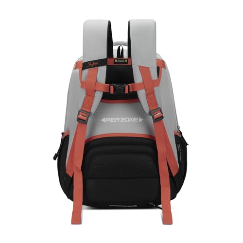 Skybags Aero Pro 38L Black Casual Backpack for Boys & Girls with 3 Compartments & Adjustable Strap | Insulated Tiffin Pouch | Rain Cover | Aer-Zone Back Panel | Perfect for School & Travel - Unisex