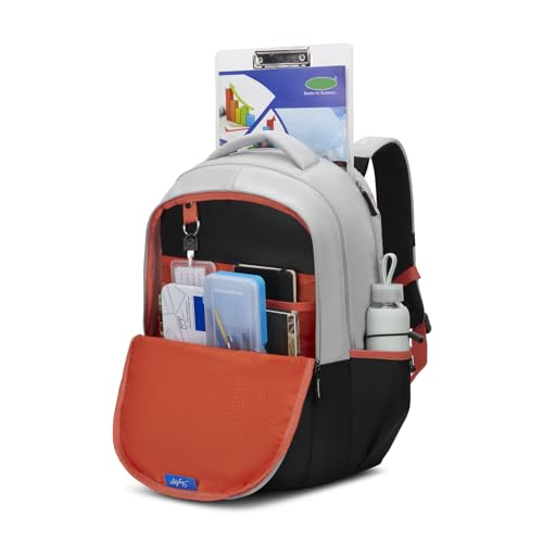 Skybags Aero Pro 38L Black Casual Backpack for Boys & Girls with 3 Compartments & Adjustable Strap | Insulated Tiffin Pouch | Rain Cover | Aer-Zone Back Panel | Perfect for School & Travel - Unisex