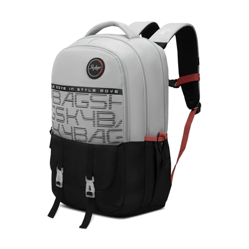 Skybags Aero Pro 38L Black Casual Backpack for Boys & Girls with 3 Compartments & Adjustable Strap | Insulated Tiffin Pouch | Rain Cover | Aer-Zone Back Panel | Perfect for School & Travel - Unisex