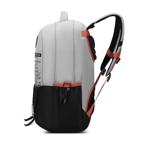 Skybags Aero Pro 38L Black Casual Backpack for Boys & Girls with 3 Compartments & Adjustable Strap | Insulated Tiffin Pouch | Rain Cover | Aer-Zone Back Panel | Perfect for School & Travel - Unisex
