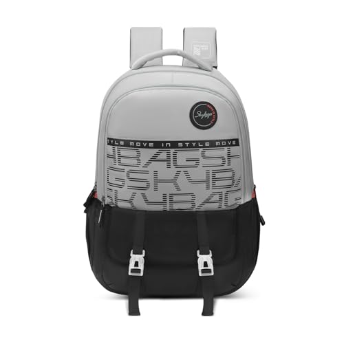 Skybags Aero Pro 38L Black Casual Backpack for Boys & Girls with 3 Compartments & Adjustable Strap | Insulated Tiffin Pouch | Rain Cover | Aer-Zone Back Panel | Perfect for School & Travel - Unisex
