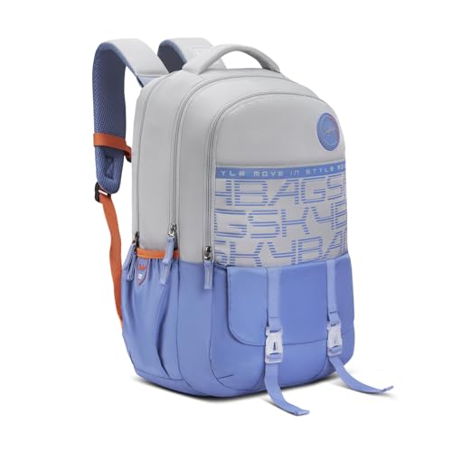 Skybags Aero Pro 38L Blue Casual Backpack for Boys & Girls with 3 Compartments & Adjustable Strap | Insulated Tiffin Pouch | Rain Cover | Aer-Zone Back Panel | Perfect for School & Travel - Unisex