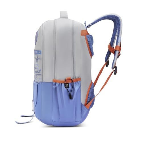 Skybags Aero Pro 38L Blue Casual Backpack for Boys & Girls with 3 Compartments & Adjustable Strap | Insulated Tiffin Pouch | Rain Cover | Aer-Zone Back Panel | Perfect for School & Travel - Unisex