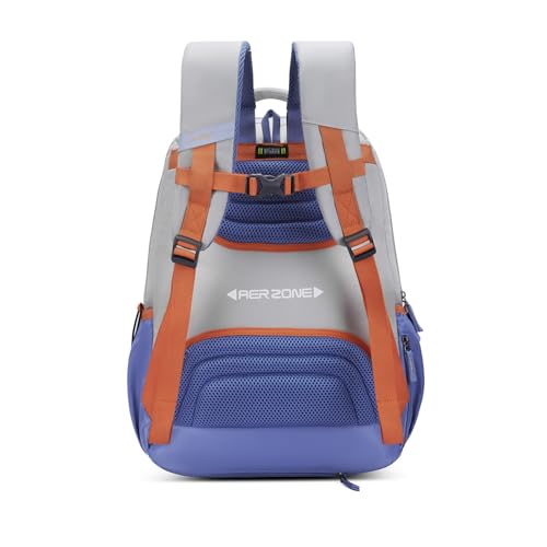Skybags Aero Pro 38L Blue Casual Backpack for Boys & Girls with 3 Compartments & Adjustable Strap | Insulated Tiffin Pouch | Rain Cover | Aer-Zone Back Panel | Perfect for School & Travel - Unisex