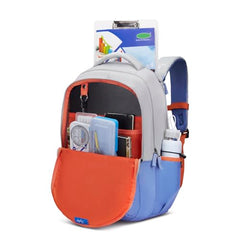 Skybags Aero Pro 38L Blue Casual Backpack for Boys & Girls with 3 Compartments & Adjustable Strap | Insulated Tiffin Pouch | Rain Cover | Aer-Zone Back Panel | Perfect for School & Travel - Unisex