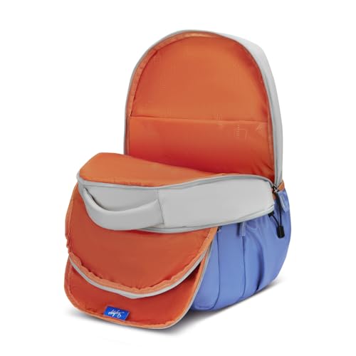 Skybags Aero Pro 38L Blue Casual Backpack for Boys & Girls with 3 Compartments & Adjustable Strap | Insulated Tiffin Pouch | Rain Cover | Aer-Zone Back Panel | Perfect for School & Travel - Unisex