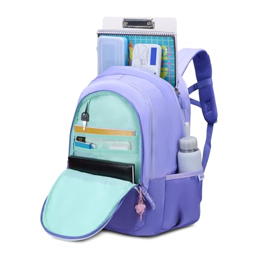 Skybags Glitter 37L Purple Casual Backpack for Girls with 3 Compartments & Adjustable Shoulder Strap | Quick Access Front Pocket | Side Pockets | Air Mesh Back Panel | Perfect for School & Travel