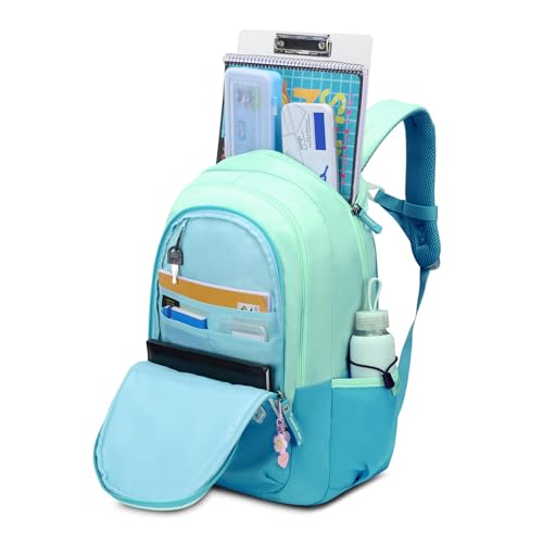 Skybags Glitter 37L Green Casual Backpack for Girls with 3 Compartments & Adjustable Shoulder Strap | Quick Access Front Pocket | Side Pockets | Air Mesh Back Panel | Perfect for School & Travel