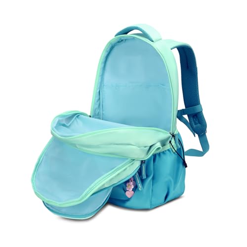 Skybags Glitter 37L Green Casual Backpack for Girls with 3 Compartments & Adjustable Shoulder Strap | Quick Access Front Pocket | Side Pockets | Air Mesh Back Panel | Perfect for School & Travel