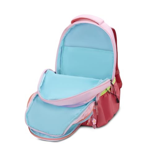 Skybags Glitter 37L Pink Casual Backpack for Girls with 3 Compartments & Adjustable Shoulder Strap | Quick Access Front Pocket | Side Pockets | Air Mesh Back Panel | Perfect for School & Travel