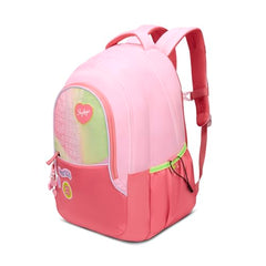 Skybags Glitter 37L Pink Casual Backpack for Girls with 3 Compartments & Adjustable Shoulder Strap | Quick Access Front Pocket | Side Pockets | Air Mesh Back Panel | Perfect for School & Travel