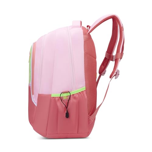 Skybags Glitter 37L Pink Casual Backpack for Girls with 3 Compartments & Adjustable Shoulder Strap | Quick Access Front Pocket | Side Pockets | Air Mesh Back Panel | Perfect for School & Travel