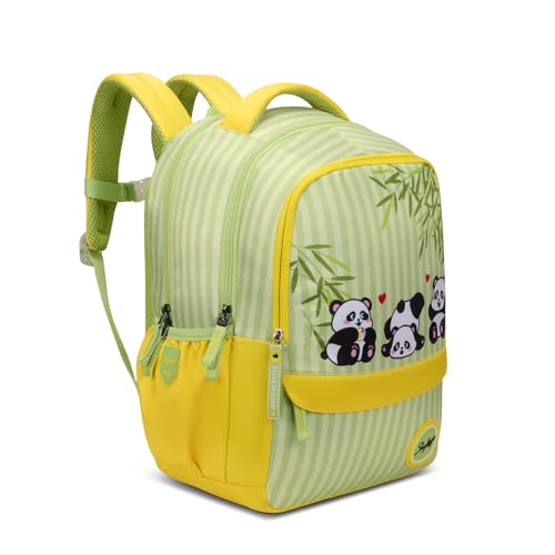 Skybags Mimi Panda 20L Yellow Casual Backpack for Girls with 3 Compartments & Adjustable Shoulder Strap | Quick Access Front Pocket | Side Pockets | Air Mesh Back Panel | Perfect for School & Travel