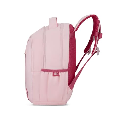 Skybags Mimi Llama 20L Pink Casual Backpack for Girls with 3 Compartments & Adjustable Shoulder Strap | Quick Access Front Pocket | Side Pockets | Air Mesh Back Panel | Perfect for School & Travel