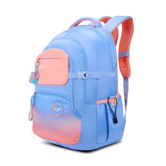 Skybags Riva 37L Blue Casual Backpack for Girls with 3 Compartments & Adjustable Shoulder Strap | 16 Inch Padded Laptop Sleeve | Detachable Happy Pouch & Secret Pocket | Perfect for School & Travel