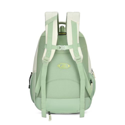 Skybags Celeste 37L Green Casual Backpack for Girls with 3 Compartment & Adjustable Shoulder Strap | 16 Inch Padded Laptop Sleeve | Quick Access Front Pocket & Rain Cover | Perfect for School & Travel