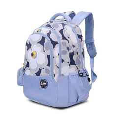 Skybags Stella 37L Floral Print Casual Backpack for Girls with 3 Compartments & Adjustable Shoulder Strap | 16 Inch Padded Laptop Sleeve | Detachable Happy Pouch | Perfect for School & Travel