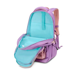 Skybags Riva 37L Purple Casual Backpack for Girls with 3 Compartments & Adjustable Shoulder Strap | 16 Inch Padded Laptop Sleeve | Detachable Happy Pouch & Secret Pocket | Perfect for School & Travel
