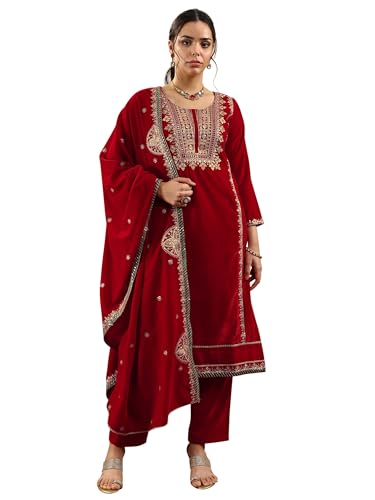 Libas Women's Velvet Kurta Set
